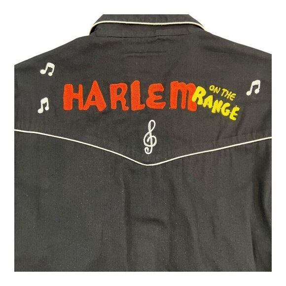 Vtg Katy K Designs M Pearl Snap Embroidered Western Harlem On The Range Shirt - Picture 4 of 8